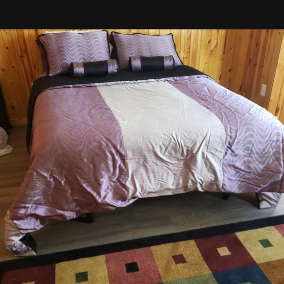 King Custom Purple Comforter and Pillow Set